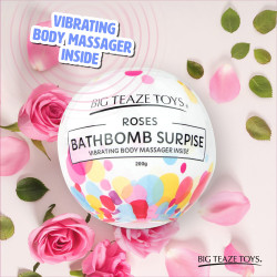Big Teaze Toys Bombe de bain moussante avec Vibro Parfum Rose